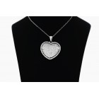 1.69 Cts. Diamond Heart With Halo Pendant